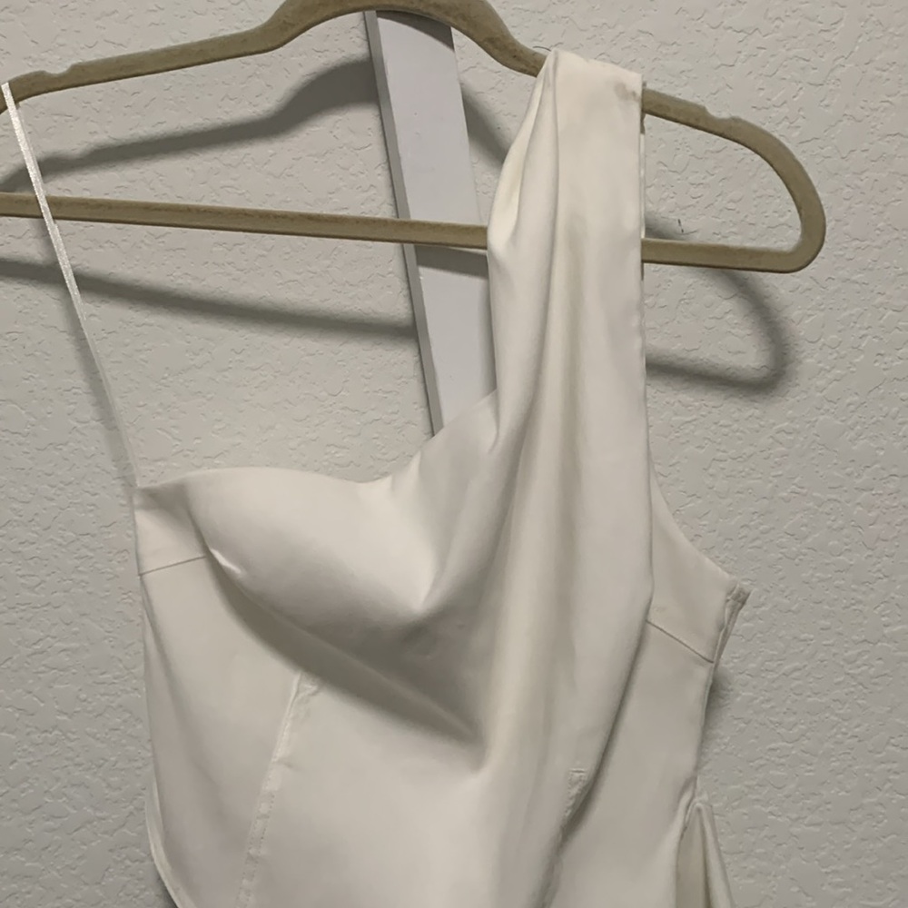 Zara One Shoulder Asymmetrical Tank Top - Picture 2 of 10